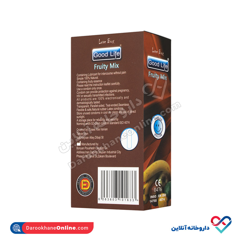 تصویر کاندوم FRUITY MIX گودلایف 12 عددی
